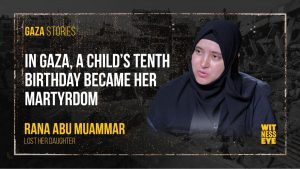 A Gaza child’s tenth birthday ended in tragedy, her life taken by bombing.
