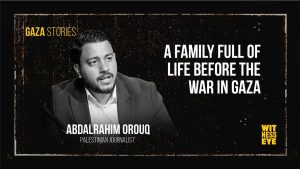 The Orouq family in Gaza remembered for daily gatherings shared meals and the generosity of their mother Um Asad before the war destroyed their home