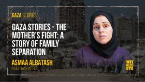 Asma Al-Batsh, Gaza mother separated from her injured daughter during the war.